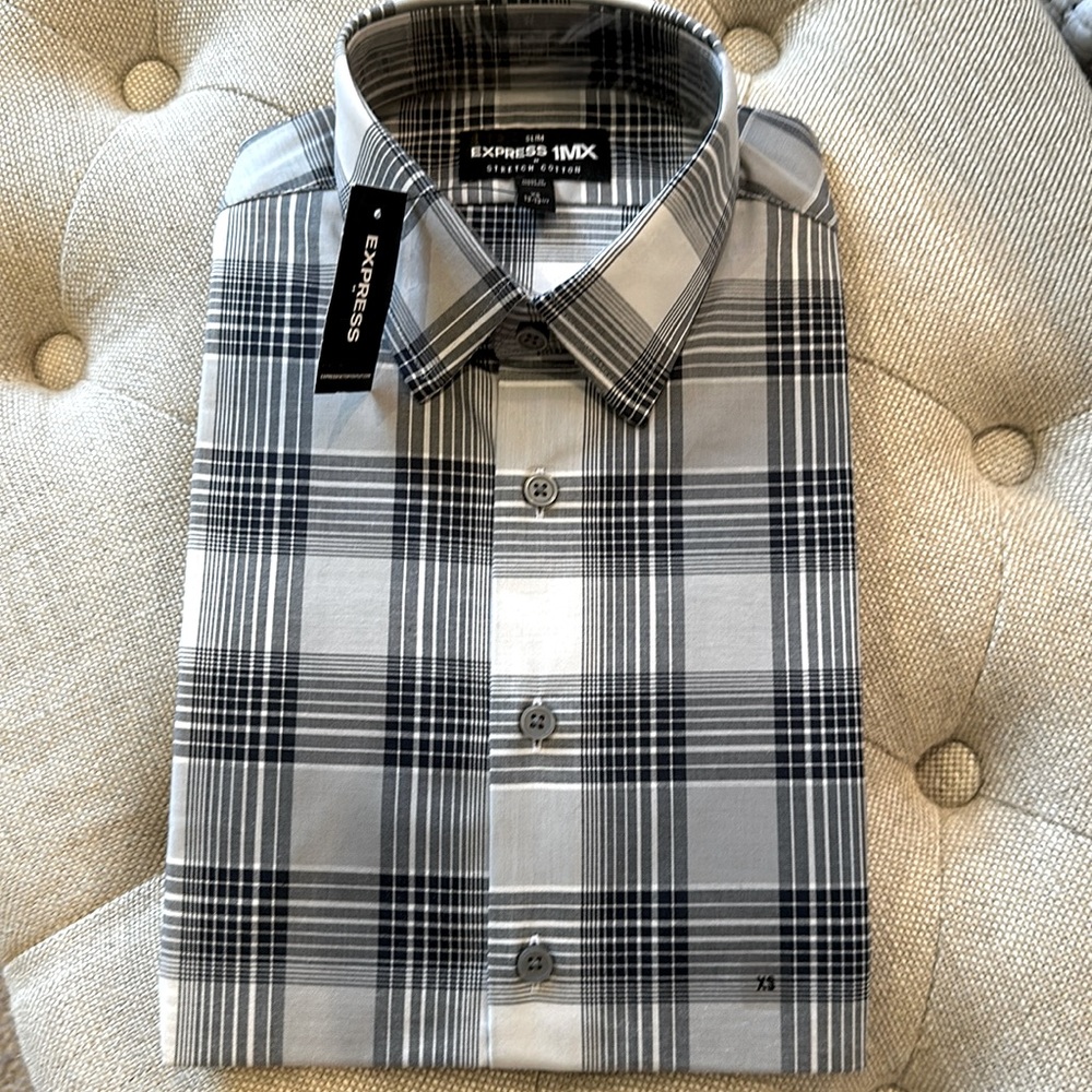 EXPRESS 1MX Collection Button down dress shirt Men XS